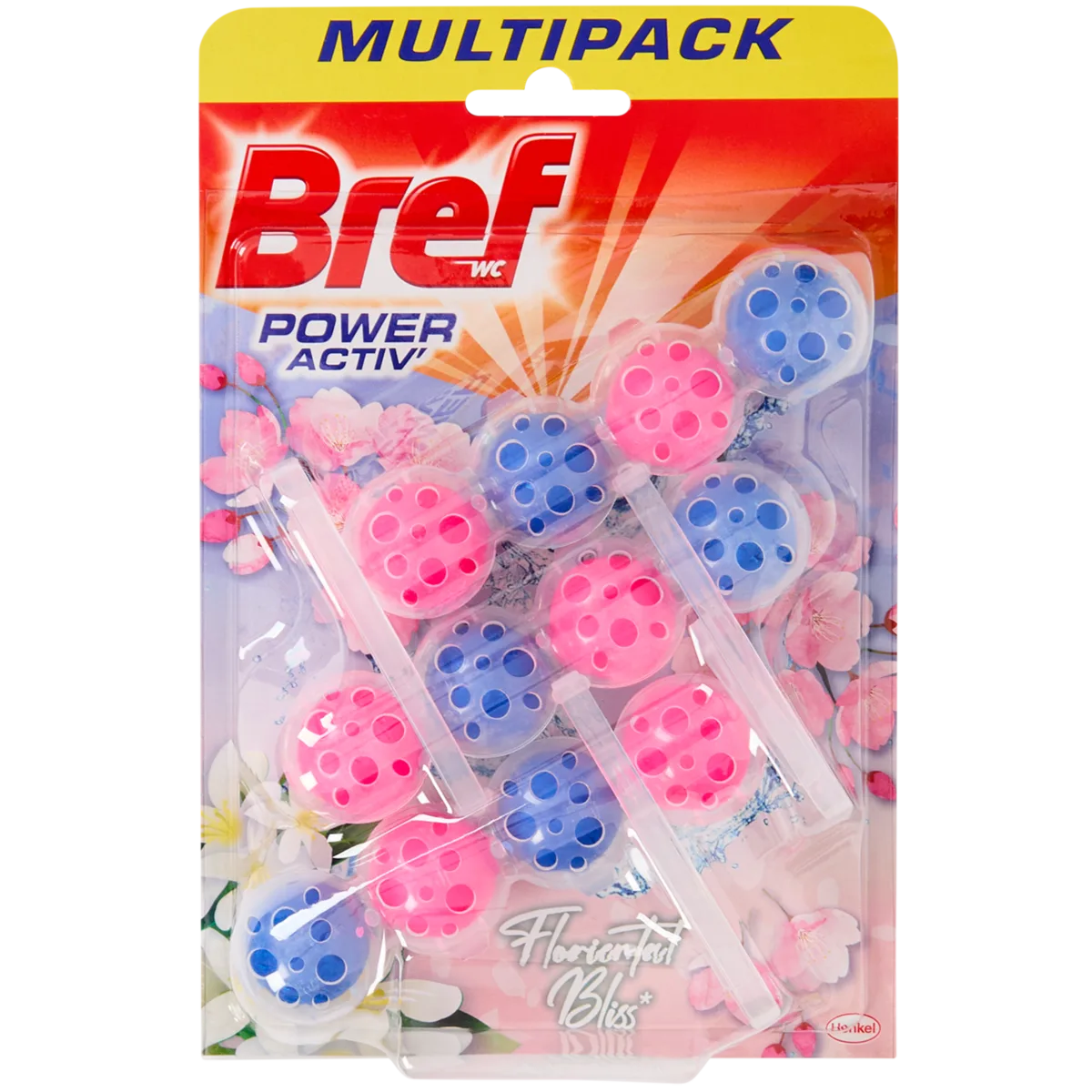 Bloques para WC Bref Power Activ Floriental Bliss – 3 unidades