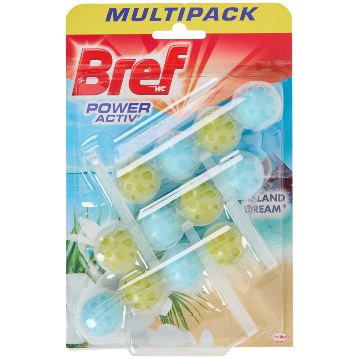 Bloques para WC Bref Power Activ Island Dream – 3 unidades