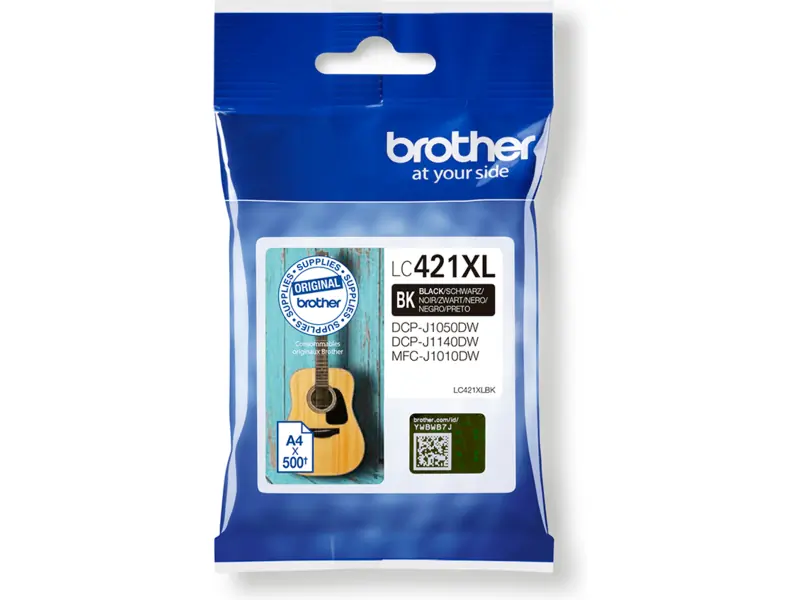 Brother 421 (LC-421XLBK) – Cartucho de tinta Negro Original
