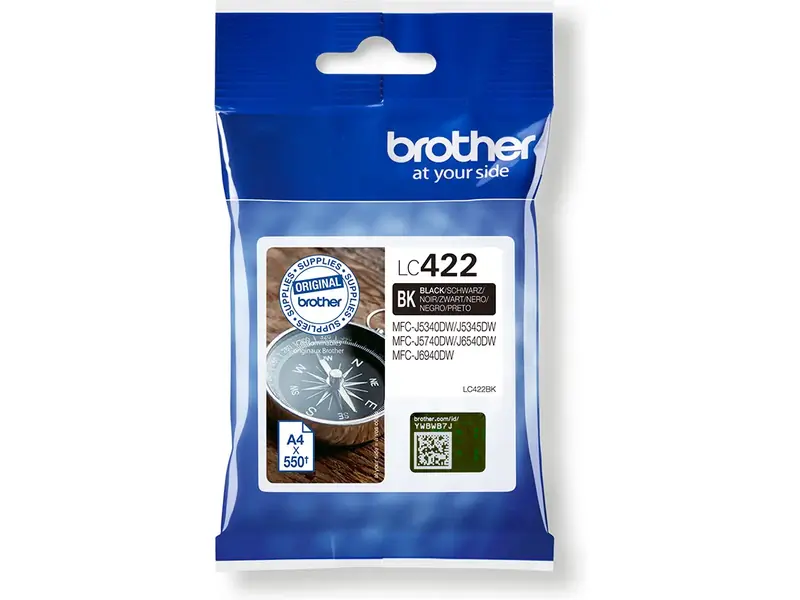Brother 422 (LC-422BK) – Cartucho de tinta Negro Original