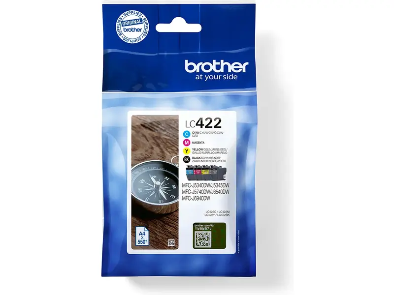 Brother 422 (LC-422VAL) – Pack de cartuchos de tinta original