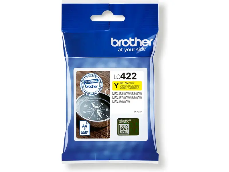Brother 422 (LC-422Y) – Cartucho de tinta Amarillo Original