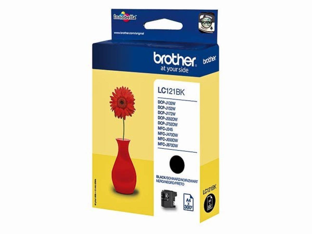 Brother LC-121 (LC-121BK) – Cartucho de tinta Negro Original