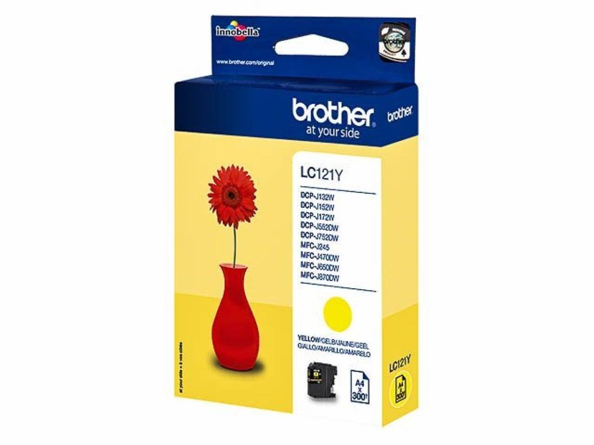 Brother LC-121 (LC-121Y) – Cartucho de tinta Amarillo Original