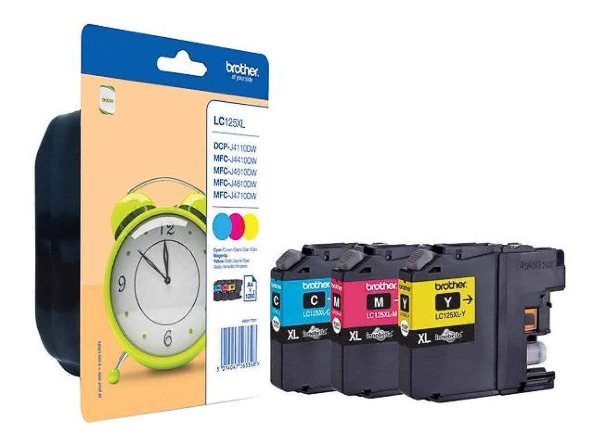Brother LC-125 (LC-125XLRBWBP) – Cartucho de tinta de color original