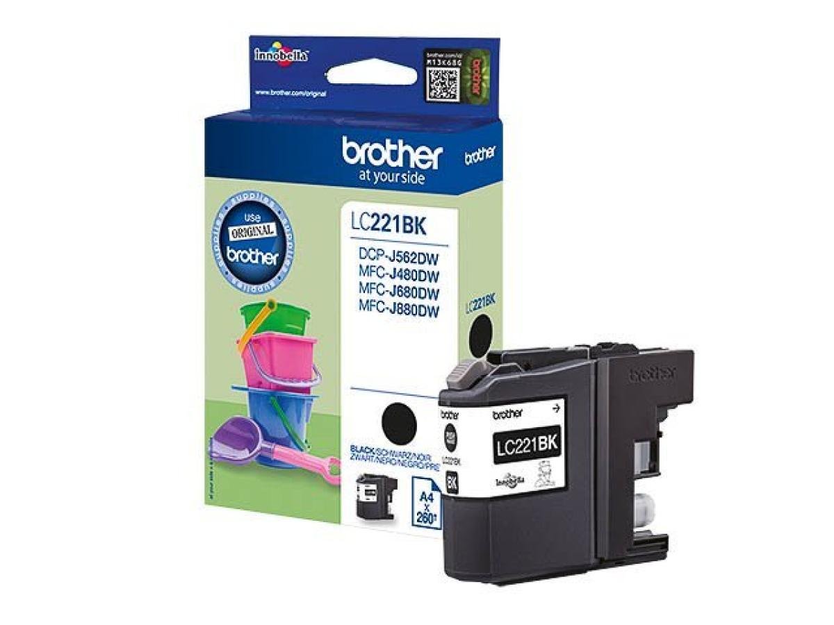 Brother LC-221 (LC-221BK) – Cartucho de tinta Negro Original