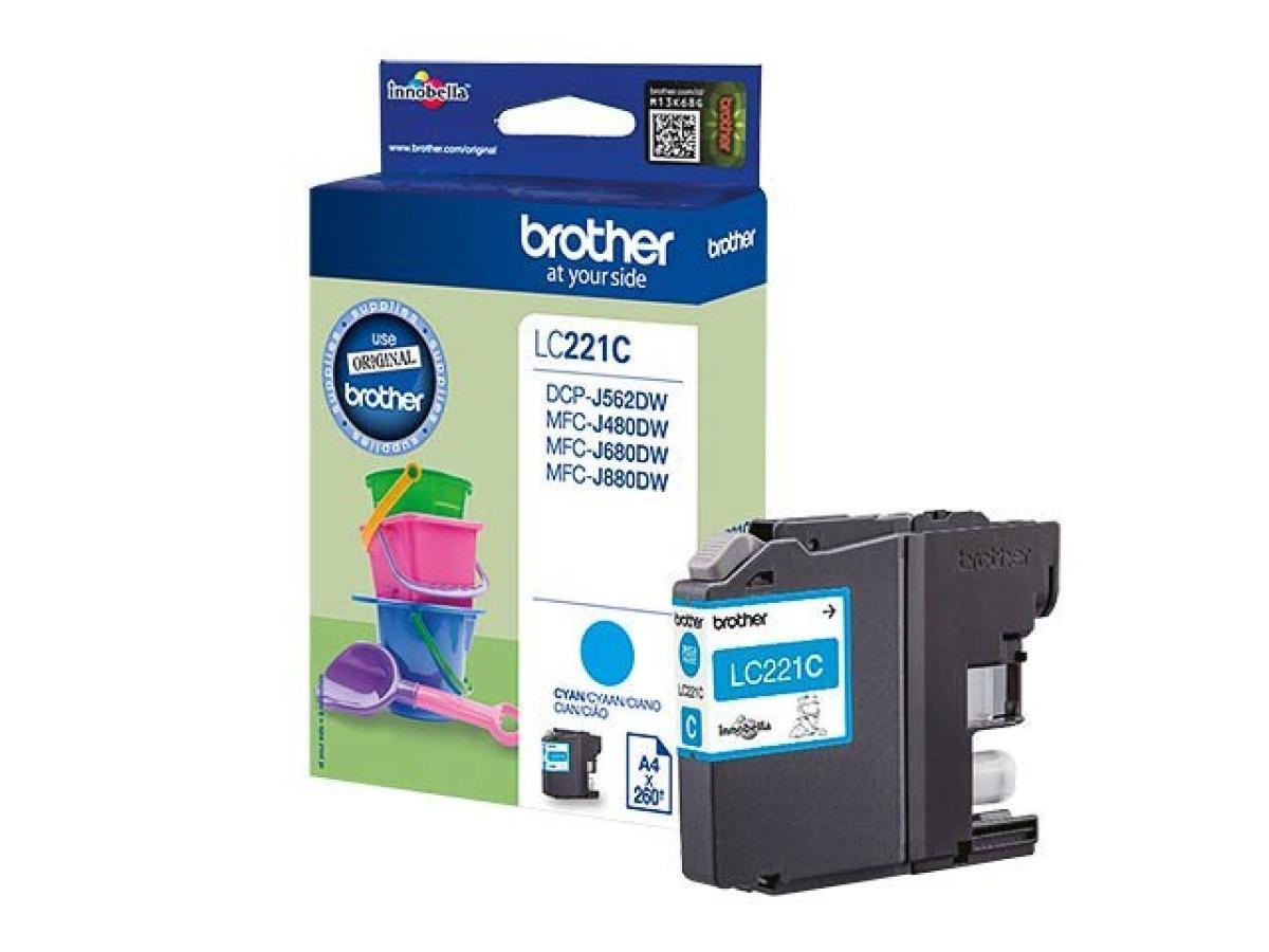 Brother LC-221 (LC-221C) – Cartucho de tinta Cian Original