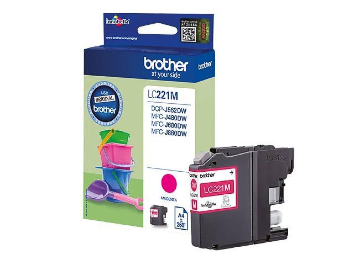 Brother LC-221 (LC-221M) – Cartucho de tinta Magenta Original