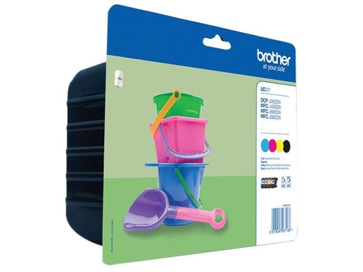 Brother LC-221 (LC-221VALBP) – Pack de cartuchos de tinta original