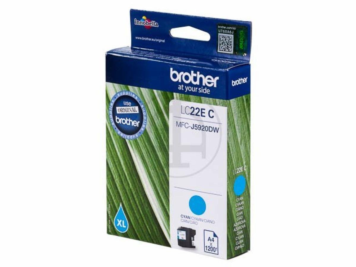 Brother LC-22E (LC-22EC) – Cartucho de tinta Cian Original