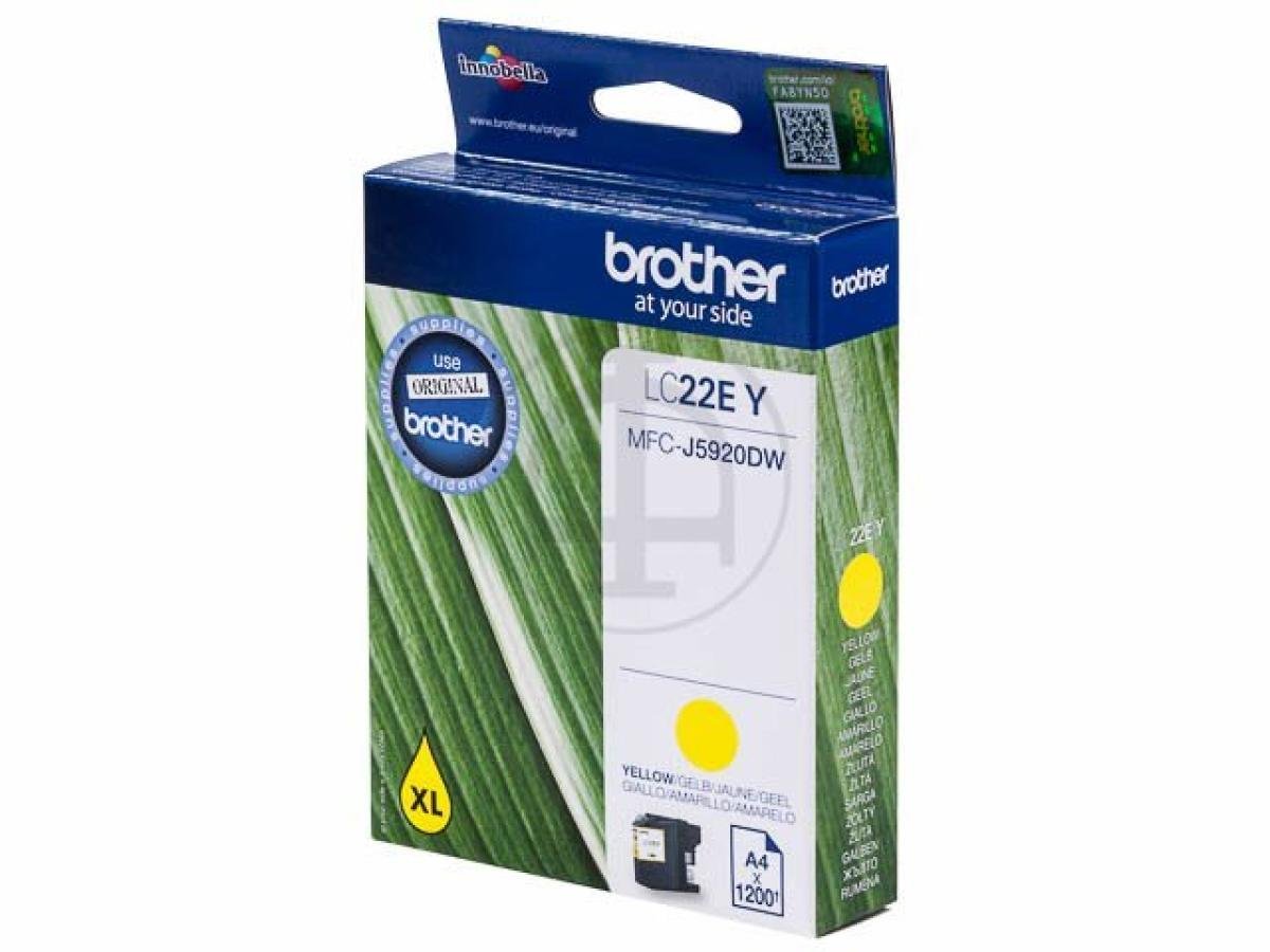 Brother LC-22E (LC-22EY) – Cartucho de tinta Amarillo Original
