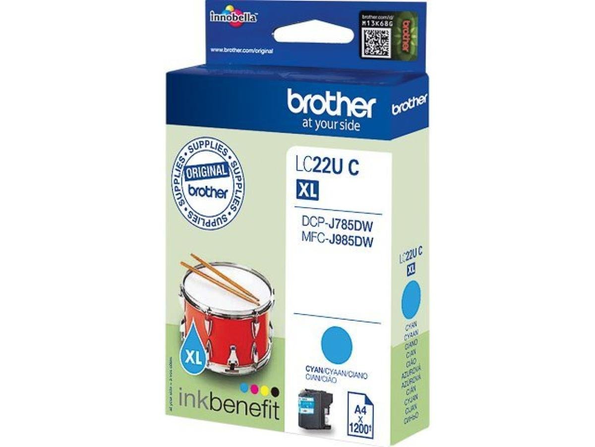 Brother LC-22U (LC-22UC XL) – Cartucho de tinta Cian Original