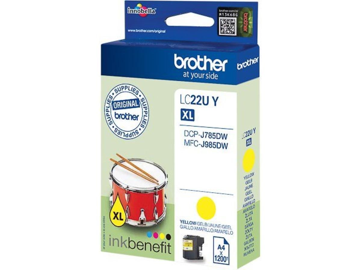 Brother LC-22U (LC-22UY XL) – Cartucho de tinta Amarillo Original