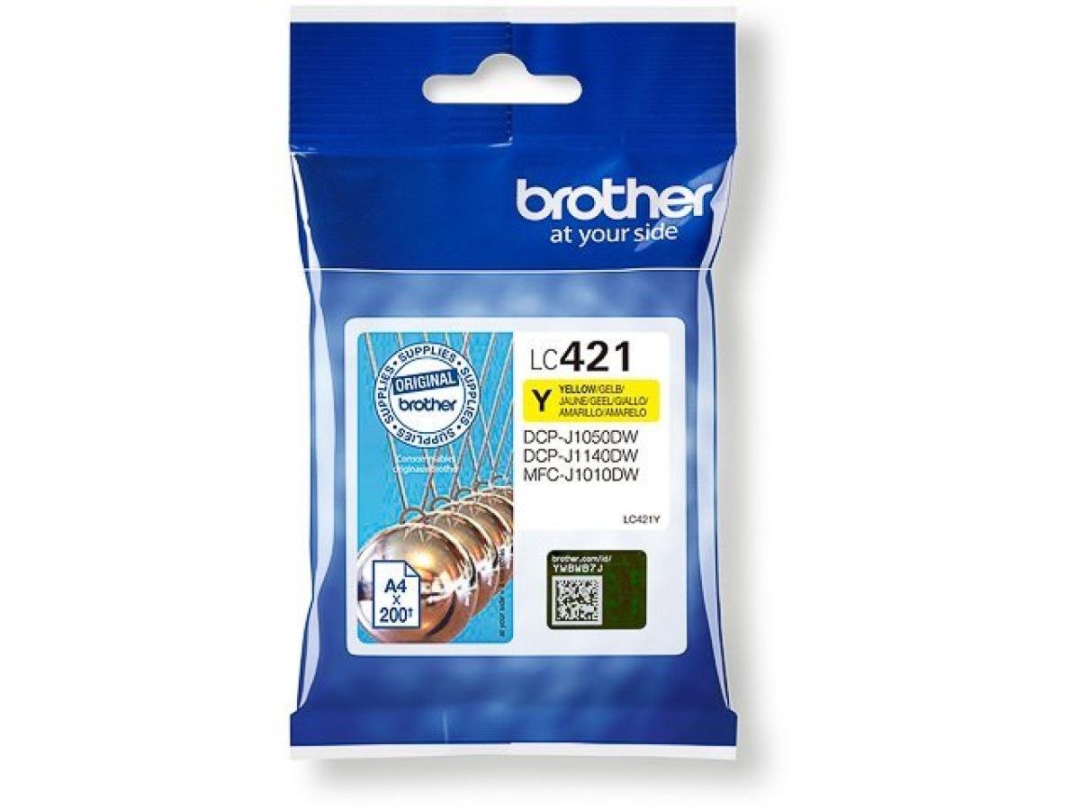 Brother LC-421 (LC-421Y) – Cartucho de tinta Amarillo Original