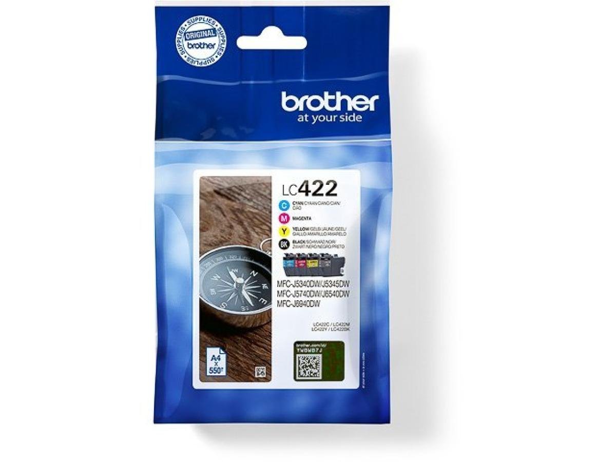 Brother LC-422 (LC-422VAL) – Pack de cartuchos de tinta original