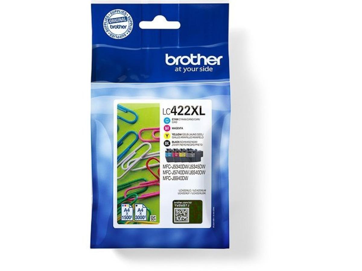 Brother LC-422 (LC-422XLVAL) – Pack de cartuchos de tinta original