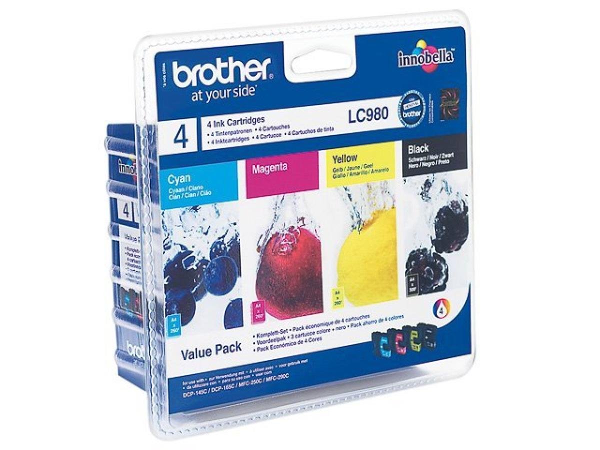 Brother LC-980 (LC-980VALBP) – Pack de cartuchos de tinta original