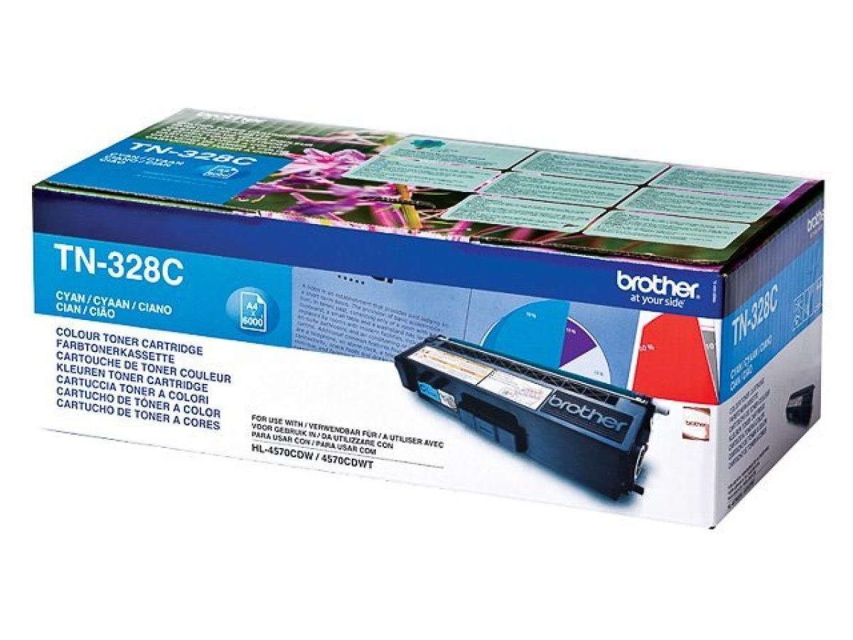 Brother TN-328 (TN-328C) – Tóner Cian Original