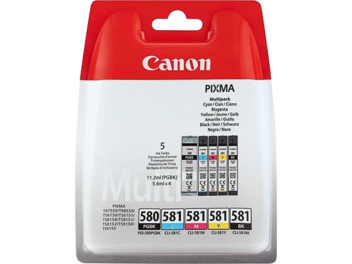 Canon PGI-580 (PGI-580/CLI-581 BK/CMYK) – Pack de cartuchos de tinta original