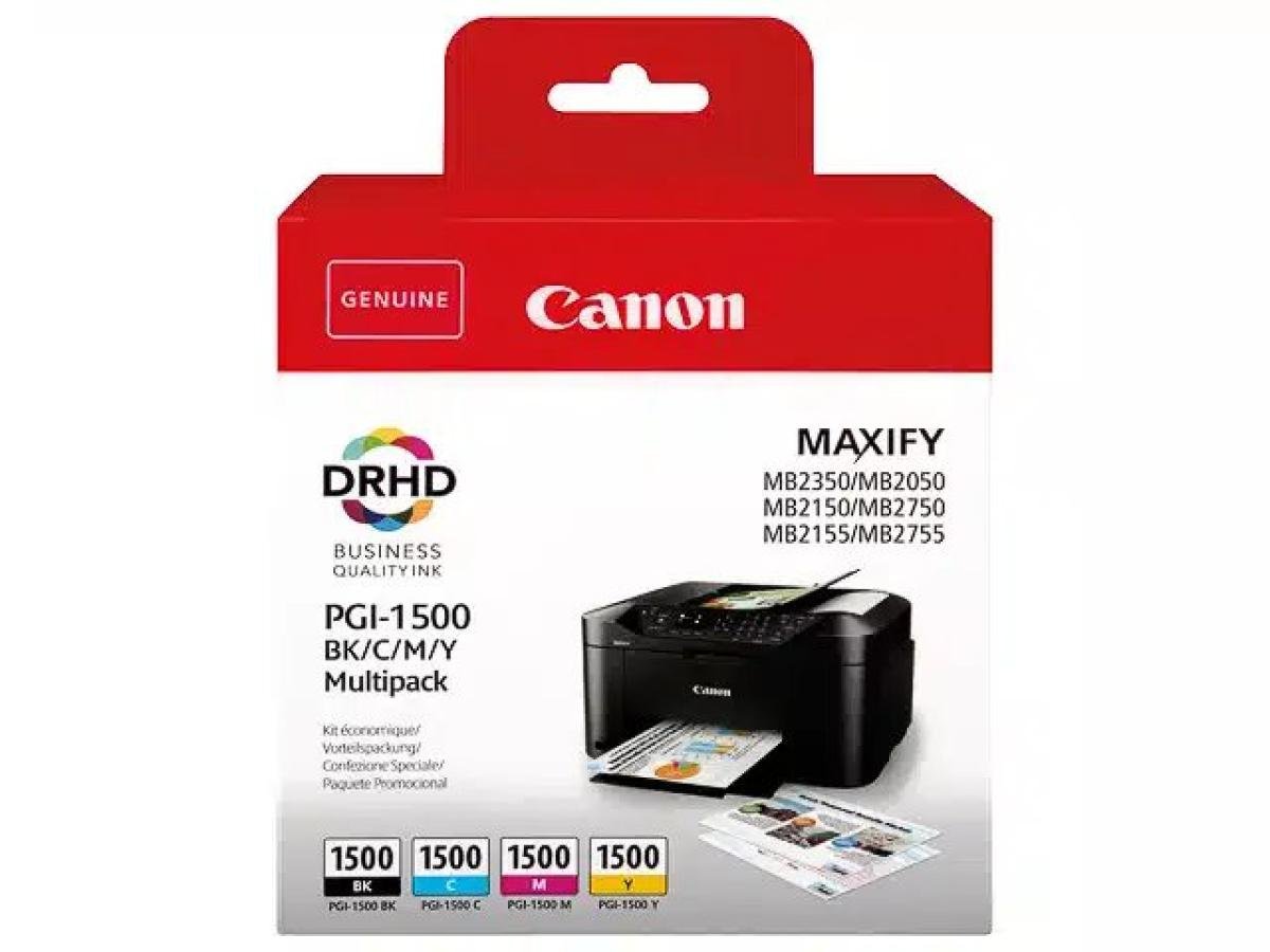 Canon PGI-1500 (PGI-1500 C/M/Y/BK) – Pack de cartuchos de tinta original