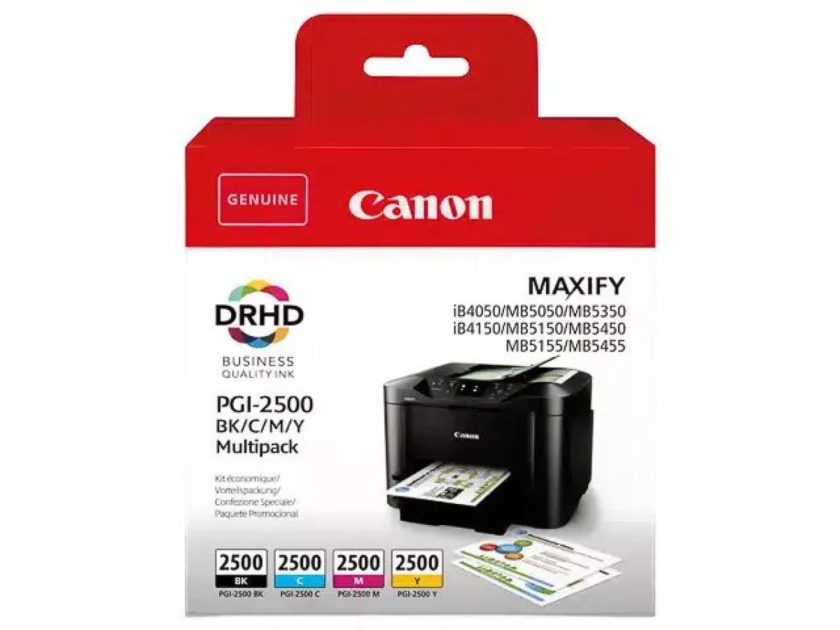 Canon PGI-2500 (PGI-2500 C/M/Y/BK) – Pack de cartuchos de tinta original