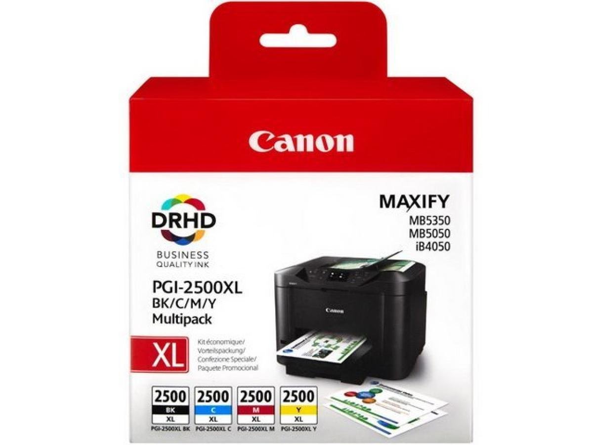 Canon PGI-2500 (PGI-2500XL BK/C/M/Y) – Pack de cartuchos de tinta original
