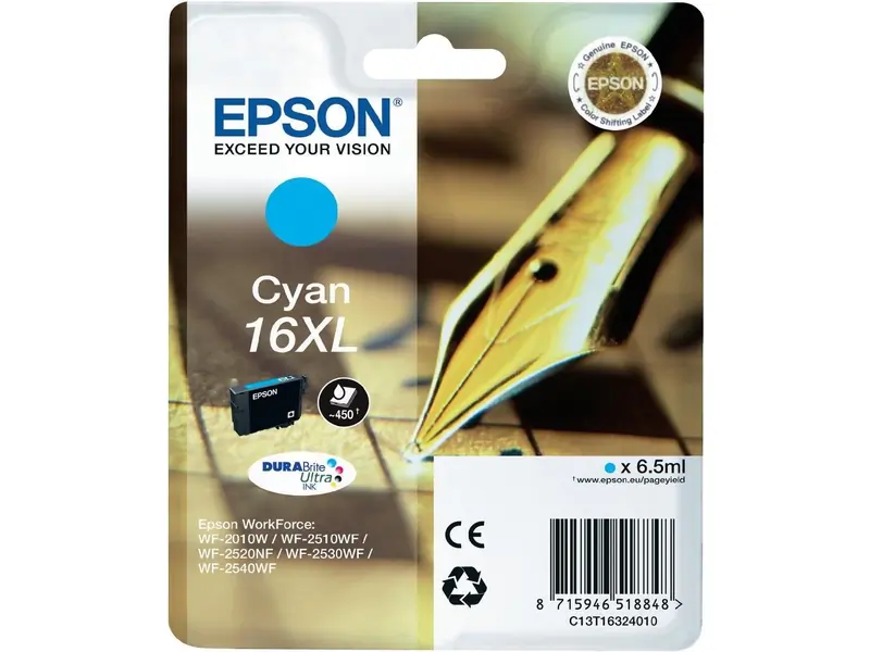 Epson 16 XL (C13T16324012) – Cartucho de tinta Cian Original