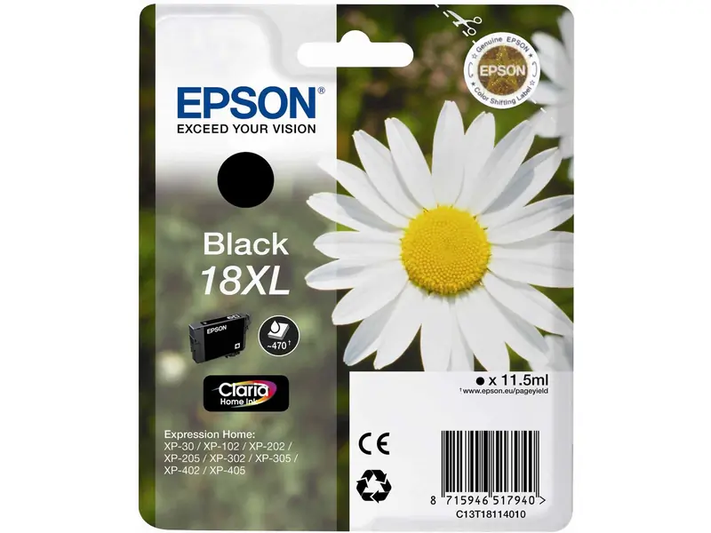 Epson 18 XL (C13T18114012) – Cartucho de tinta Negro Original