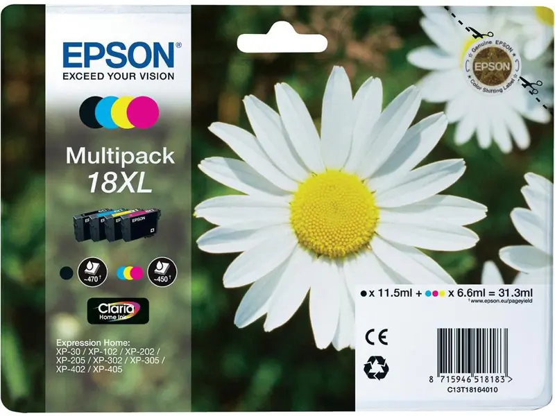 Epson 18 XL (C13T18164012) – Pack de cartuchos de tinta original