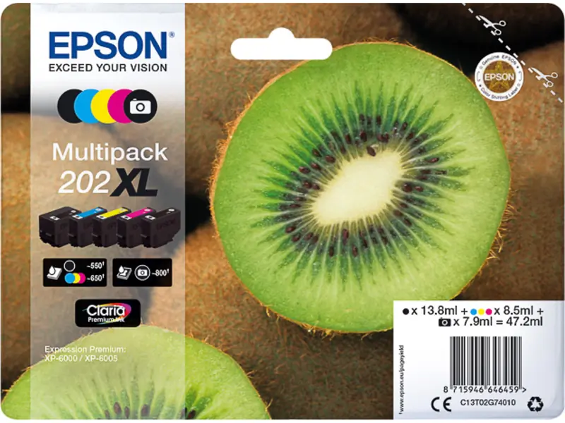 Epson 202 XL (C13T02G74010) – Pack de cartuchos de tinta original