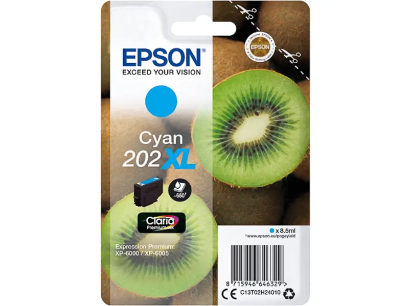 Epson 202 XL (C13T02H24010) – Cartucho de tinta Cian Original