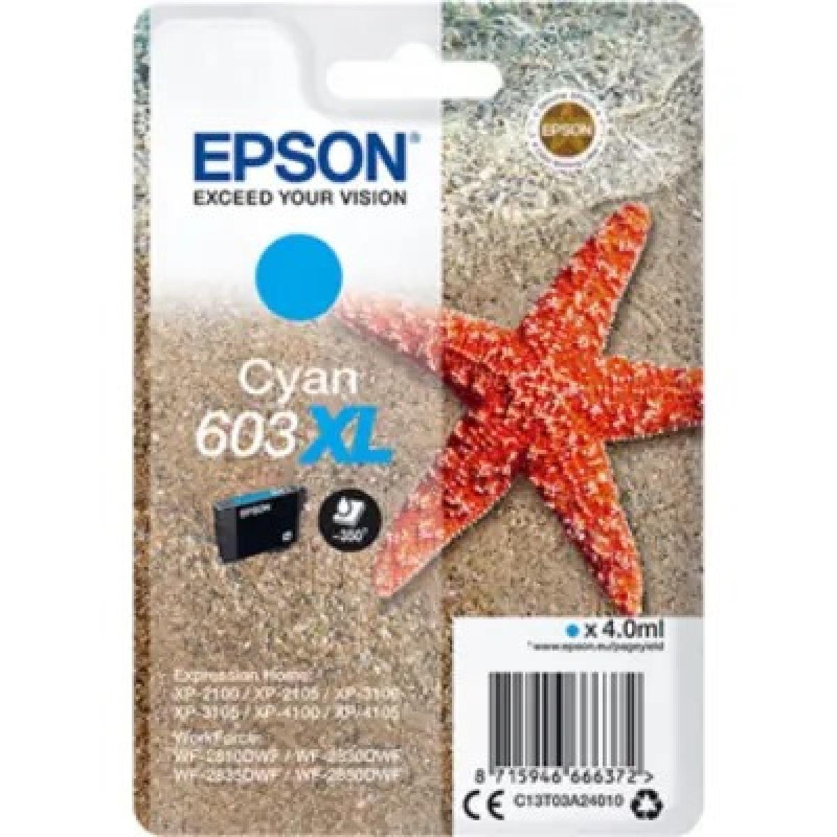 Epson 603 XL (C13T03A24010) – Cartucho de tinta Cian Original
