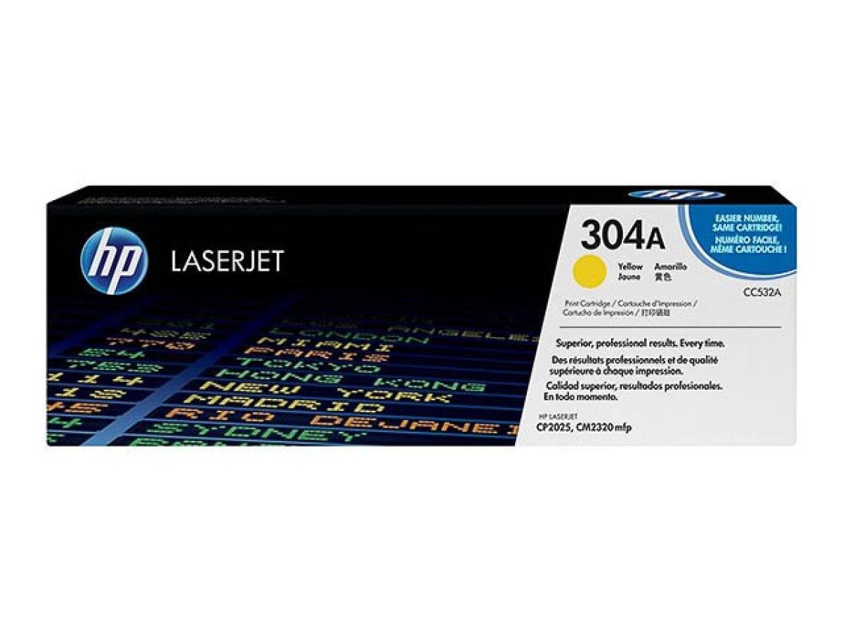 HP 304A (CC532A) – Tóner Amarillo Original