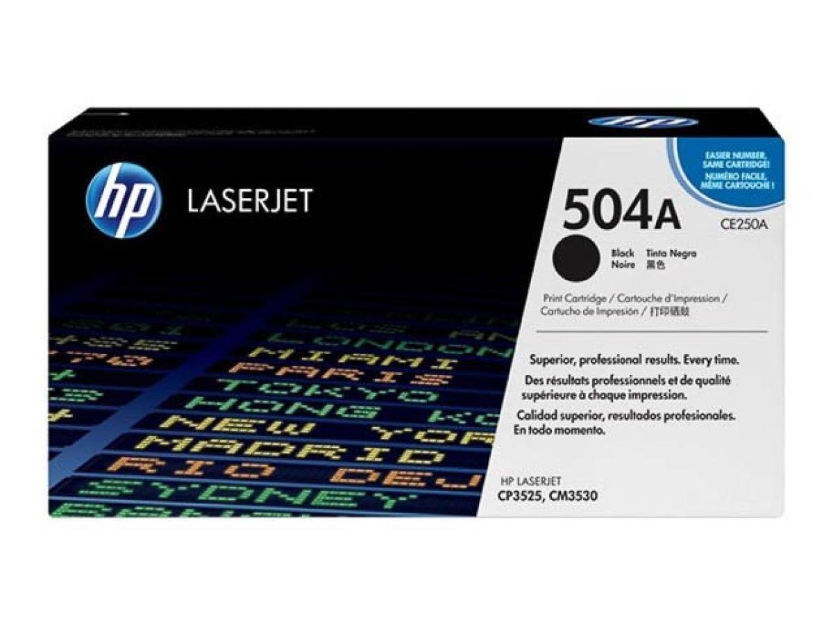 HP 504A (CE250A) – Tóner Negro Original