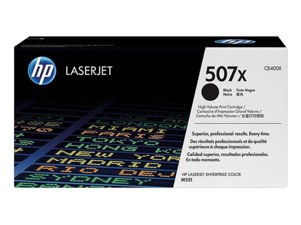 HP 507X (CE400X) – Tóner Negro Original