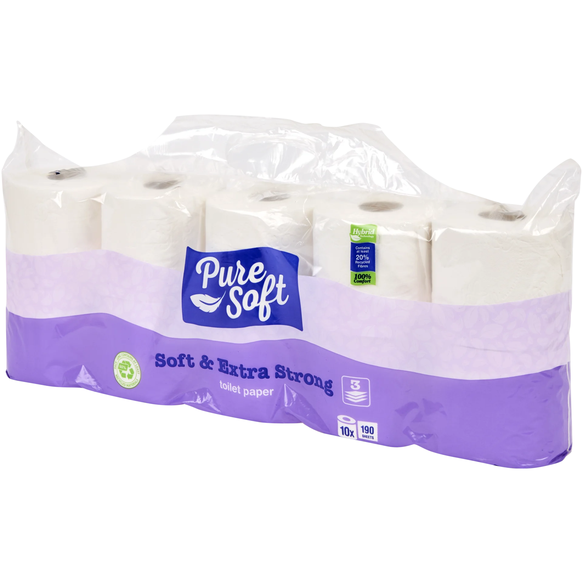 Papel higiénico Pure Soft suave y ultrarresistente – 10 rollos