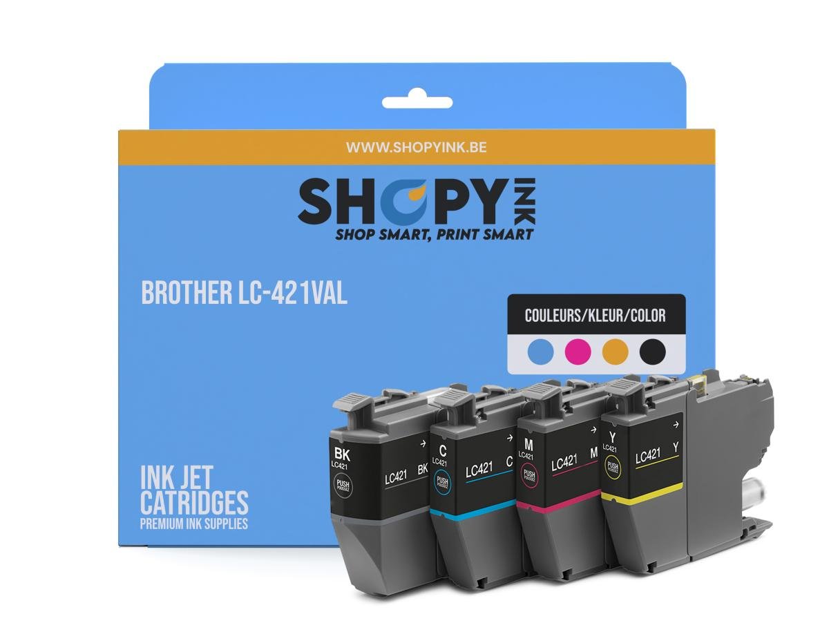 Brother 421 (LC-421VAL) – Pack de cartuchos de tinta compatible