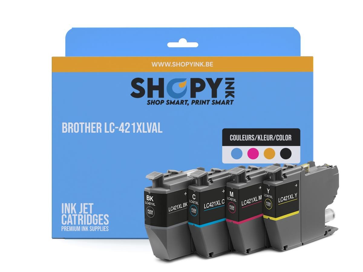 Brother 421 (LC-421XLVAL) – Pack de cartuchos de tinta compatible