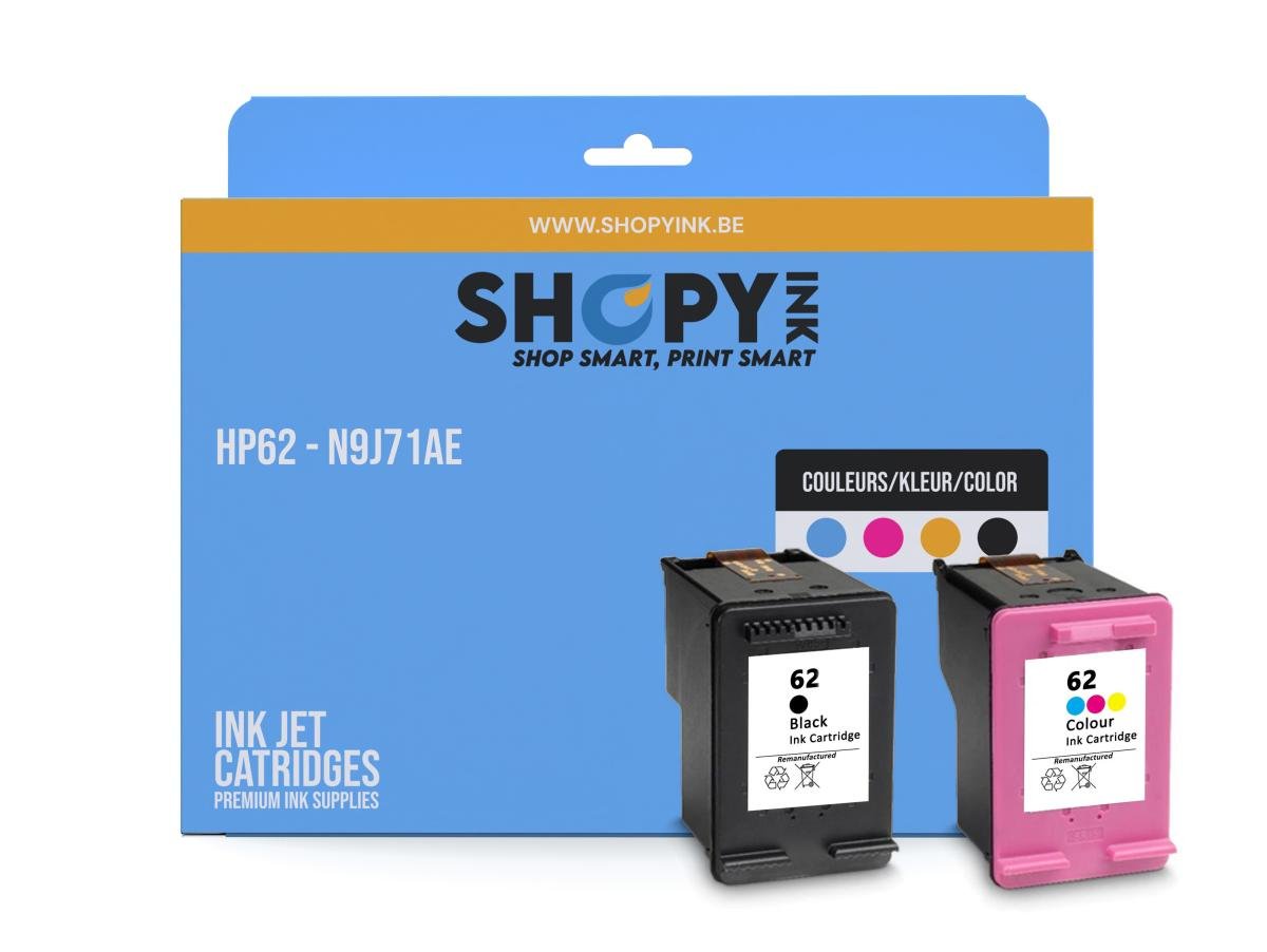 HP 62 (N9J71AE) – Pack de cartuchos de tinta compatible