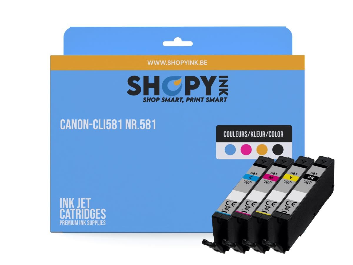 Canon CLI-581 (CLI581) – Pack de cartuchos de tinta compatible