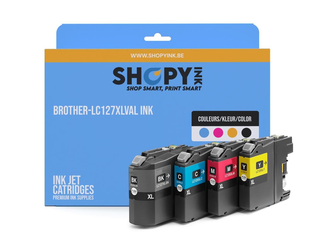 Brother LC-127 (LC-127XLVALBP) – Pack de cartuchos de tinta compatible
