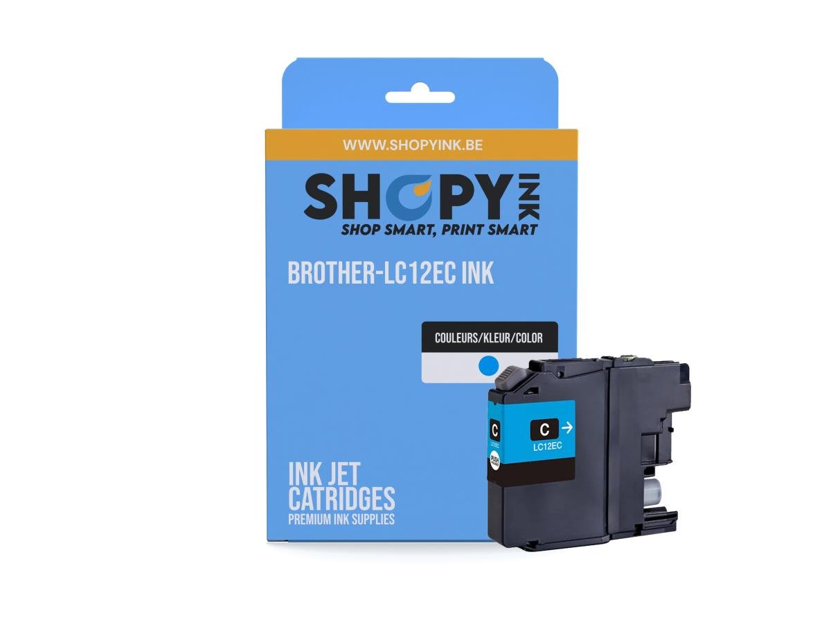 Brother LC-12E (LC-12EC) – Cartucho de tinta Cian Compatible