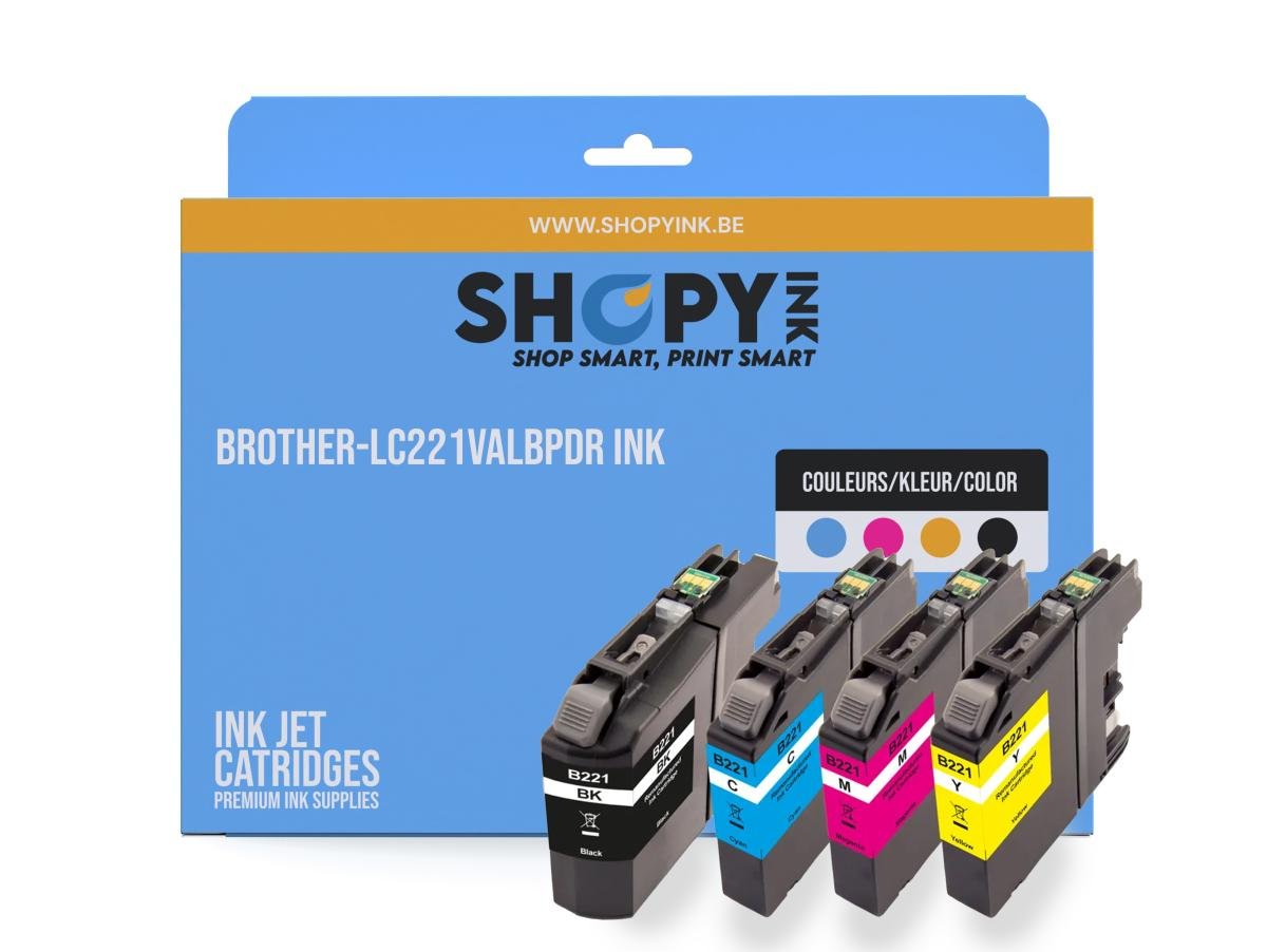 Brother LC-221 (LC-221VALBP) – Pack de cartuchos de tinta compatible