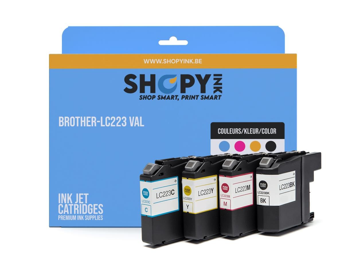 Brother LC-223 (LC-223VALBP) – Pack de cartuchos de tinta compatible