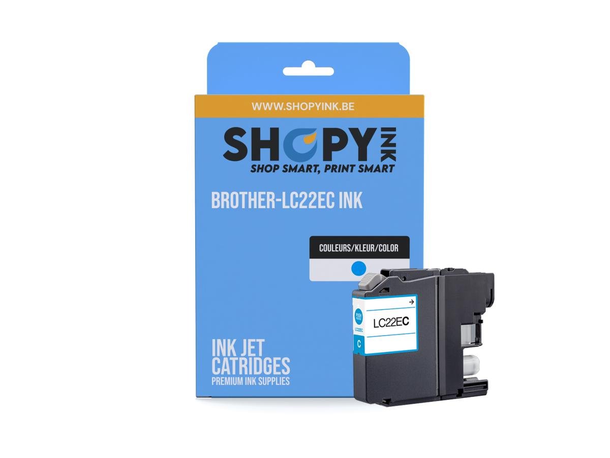 Brother LC-22E (LC-22EC) – Cartucho de tinta Cian Compatible