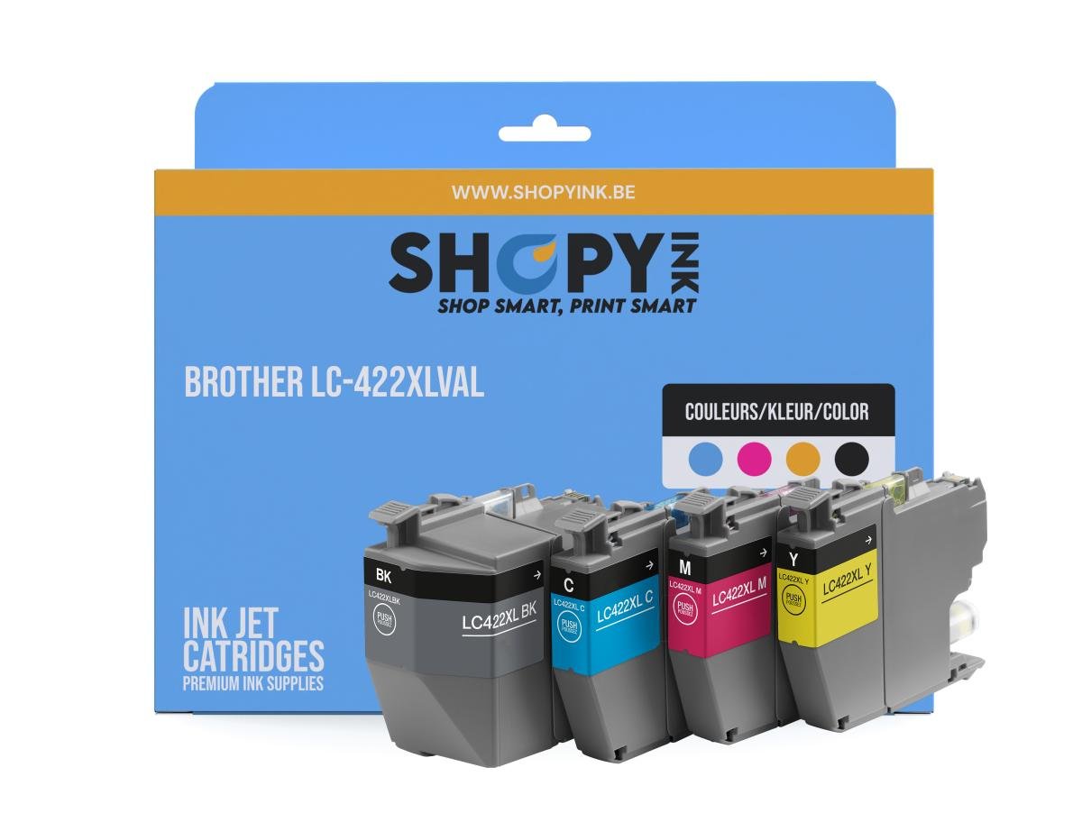 Brother LC-422 (LC-422XLVAL) – Pack de cartuchos de tinta compatible