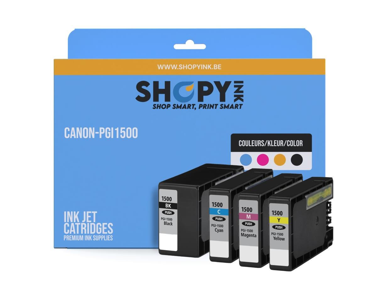 Canon PGI-1500 (PGI-1500 BK/C/M/Y) – Pack de cartuchos de tinta compatible