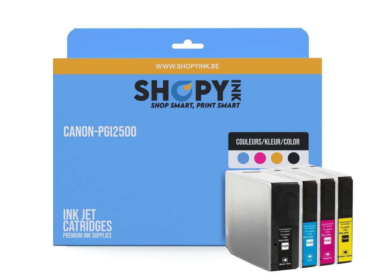 Canon PGI-2500 (PGI-2500 BK/C/M/Y) – Pack de cartuchos de tinta compatible